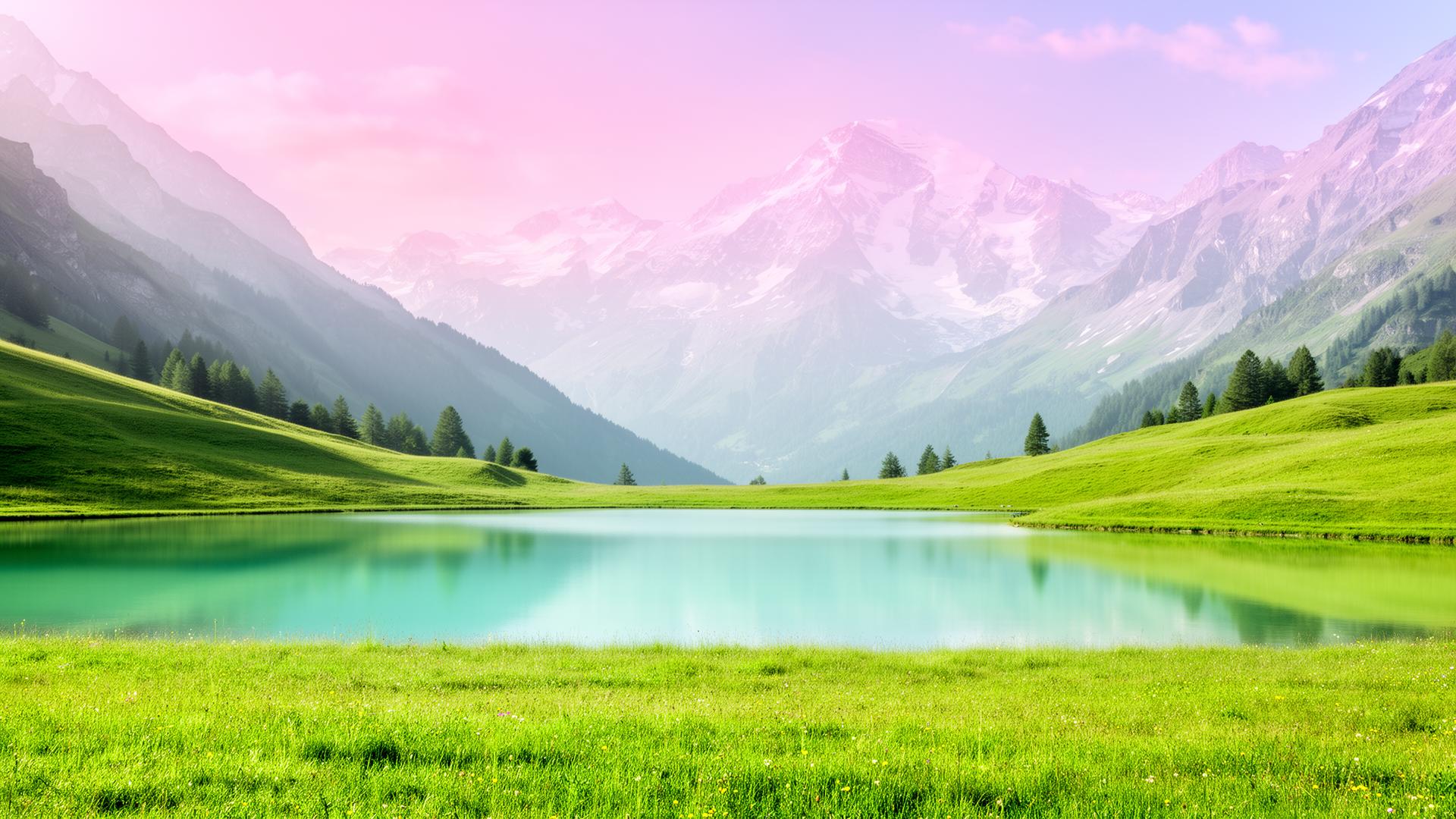 Schweizer Berglandschaft mit See